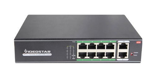 Switch 8 Porte POE 10/100/1000 + 2 Uplink